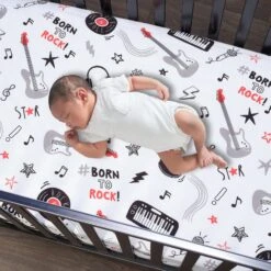 Rock Star 3-Piece Crib Bedding Set -Lambs & Ivy rock star sheet baby 0015b078 b85c 423e bcc5 eae8cc642471