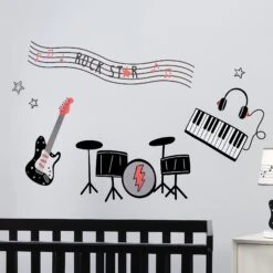 Rock Star Wall Decals -Lambs & Ivy rock star wall decal lifestyle
