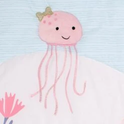 Sea Dreams 3-Piece Crib Bedding Set -Lambs & Ivy sea dreams quilt detaila