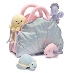 Sea Shell Plush Toy With Animals