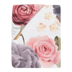 Secret Garden Cotton Fitted Crib Sheet -Lambs & Ivy secret garden sheet fold