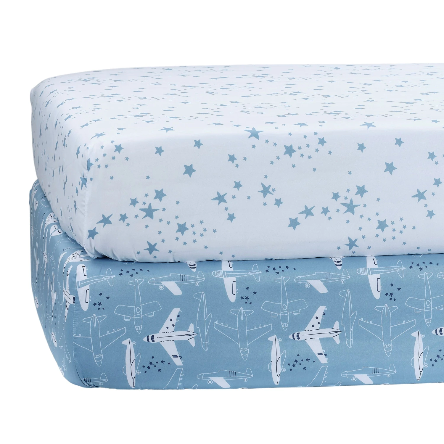 Airplane/Stars 2-Pack Fited Crib Sheet Set 3 Airplane/Stars 2-Pack Fited Crib Sheet Set