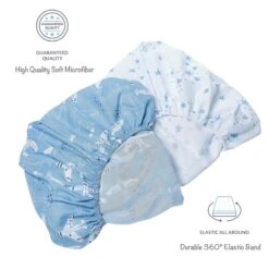 Airplane/Stars 2-Pack Fited Crib Sheet Set 13 Airplane/Stars 2-Pack Fited Crib Sheet Set -Lambs & Ivy sheet set airplane elastic callout