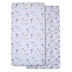 Celestial 2-Pack Fitted Crib Sheet Set -Lambs & Ivy sheet set celestial full