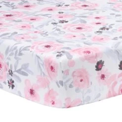 Floral 2-Pack Fitted Crib Sheet Set -Lambs & Ivy sheet set floral a