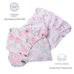 Floral 2-Pack Fitted Crib Sheet Set -Lambs & Ivy sheet set floral elastic callout