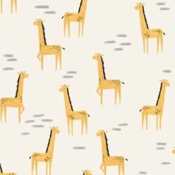 Signature Giraffe Organic Cotton Fitted Crib Sheet -Lambs & Ivy signature giraffe swatch full