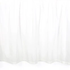 Signature White Voile Ruffled Crib Skirt