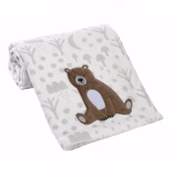 Sleepytime Bear Baby Blanket -Lambs & Ivy sleepytime bear blanket roll