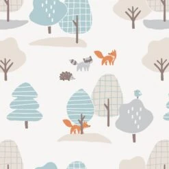 Sleepytime Bear Fitted Crib Sheet -Lambs & Ivy sleepytime bear sheet swatch full a