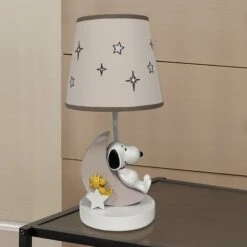 Snoopy Love Lamp With Shade & Bulb -Lambs & Ivy snoopy love lamp lifestyle