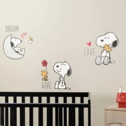 Snoopy Love Wall Decals -Lambs & Ivy snoopy love wall decal lifestyle
