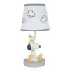 Classic Snoopy & Friends Lamp With Shade & Bulb -Lambs & Ivy snoopy woodstock lamp