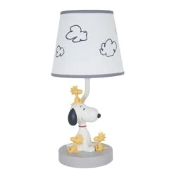 Classic Snoopy & Friends Lamp With Shade & Bulb