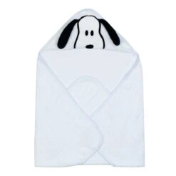 Snoopy Hooded Bath Towel -Lambs & Ivy snoopy hooded towel fold
