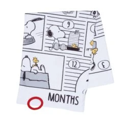 Snoopy Milestone Baby Blanket -Lambs & Ivy snoopy milestone blanket folda