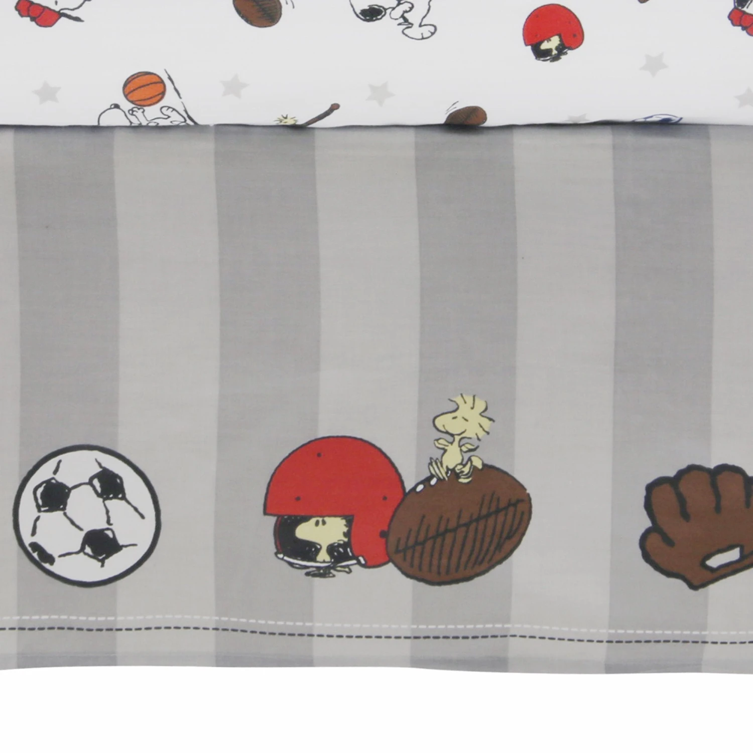 Snoopy Sports 3-Piece Crib Bedding Set 6 Snoopy Sports 3-Piece Crib Bedding Set - Image 4