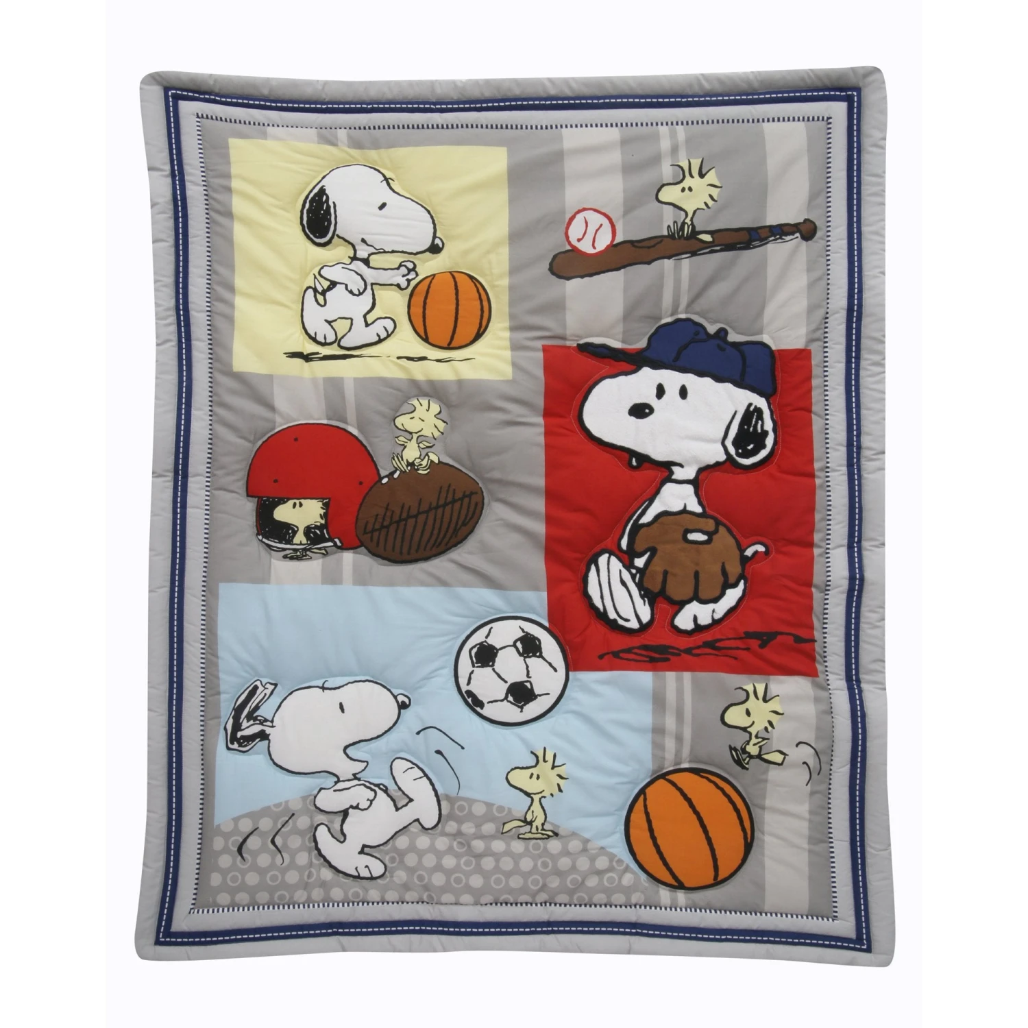Snoopy Sports 3-Piece Crib Bedding Set 4 Snoopy Sports 3-Piece Crib Bedding Set - Image 2