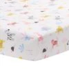 Snuggle Jungle Cotton Jersey Fitted Crib Sheet -Lambs & Ivy snuggle jungle sheet