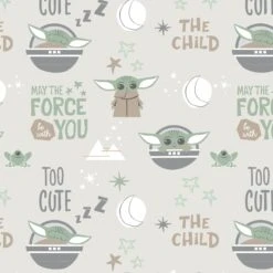 Star Wars Cozy Friends Grogu Fitted Crib Sheet -Lambs & Ivy star wars cozy friends grogu swatch full