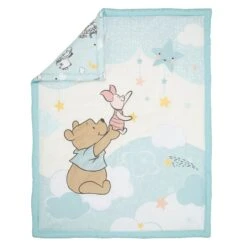 Starlight Pooh 3-Piece Crib Bedding Set -Lambs & Ivy starlight pooh quilt fold
