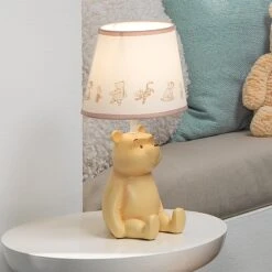 Storytime Pooh Lamp With Shade & Bulb -Lambs & Ivy storytime pooh lamp lifestyle