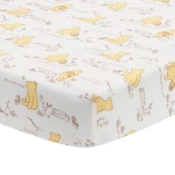 Storytime Pooh Cotton Fitted Crib Sheet