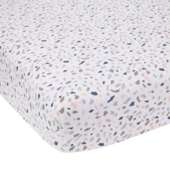 Signature Terrazzo Organic Cotton Fitted Crib Sheet