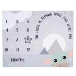 Star Wars The Child Milestone Baby Blanket -Lambs & Ivy the child anniversary blanket b