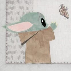 Star Wars The Child 3-Piece Crib Bedding Set -Lambs & Ivy the child quilt detail b