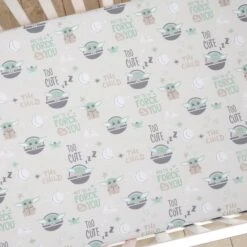 Star Wars Cozy Friends Grogu Fitted Crib Sheet -Lambs & Ivy the child sheet overhead cozy friends