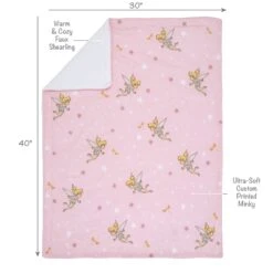 Tinker Bell Baby Blanket -Lambs & Ivy tinker bell blanket full callout