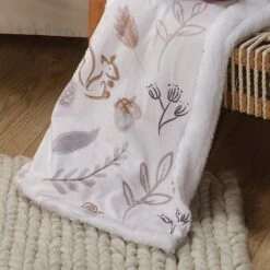 Treetop Fox Baby Blanket -Lambs & Ivy treetop fox blanket lifestyle