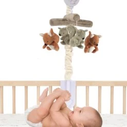 Treetop Fox Musical Baby Crib Mobile -Lambs & Ivy treetop fox mobile baby