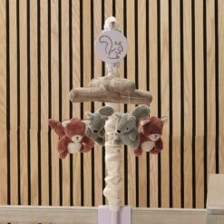 Treetop Fox Musical Baby Crib Mobile -Lambs & Ivy treetop fox mobile lifestyle