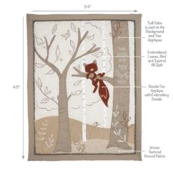 Treetop Fox 3-Piece Crib Bedding Set -Lambs & Ivy treetop fox quilt calllout