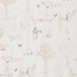 Treetop Fox Cotton Fitted Crib Sheet -Lambs & Ivy treetop fox sheet swatch full