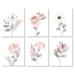 Watercolor Floral Unframed Wall Art