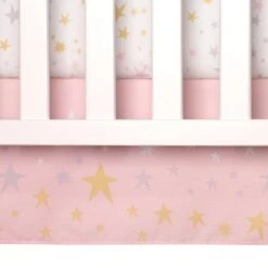 Rainbow Unicorn 3-Piece Crib Bedding Set -Lambs & Ivy unicorn 20rainbow dust 20ruffle crib