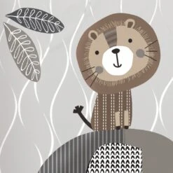 Urban Jungle 4-Piece Crib Bedding Set -Lambs & Ivy urban 20jungle wall 20applique detail