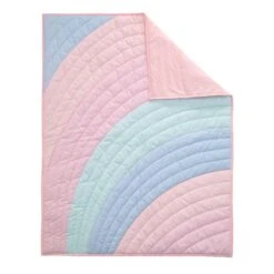 Watercolor Pastel 5-Piece Crib Bedding Set 13 Watercolor Pastel 5-Piece Crib Bedding Set -Lambs & Ivy watercolor pastel quilt fold