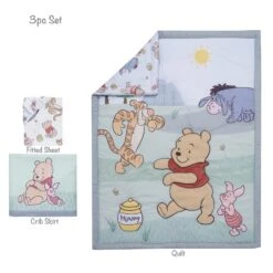 Winnie The Pooh & Friends 3-Piece Crib Bedding Set -Lambs & Ivy winnie the pooh 26 friends 3pc set callout