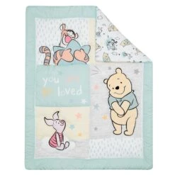 Winnie The Pooh Hugs 3-Piece Crib Bedding Set -Lambs & Ivy winnie the pooh hugs quilt fold
