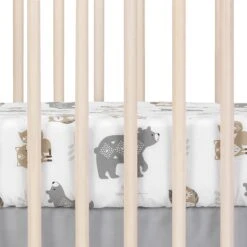 Woodland Forest Cotton Fitted Crib Sheet -Lambs & Ivy woodland forest sheet a crib