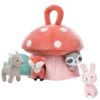 Plush Mushroom Playhouse Interactive Toy With Animals -Lambs & Ivy woodland mushroom soft toy plush b1