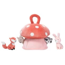 Plush Mushroom Playhouse Interactive Toy With Animals -Lambs & Ivy woodland mushroom soft toy plush d