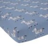Signature Zebra Organic Cotton Fitted Crib Sheet -Lambs & Ivy zebra sheet