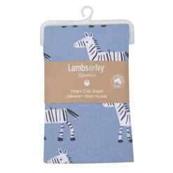 Signature Zebra Organic 2-Pack Fitted Crib Sheet -Lambs & Ivy zebra sheet pkg c1723dde 77fe 4f8f ac73 7e16c21bc522